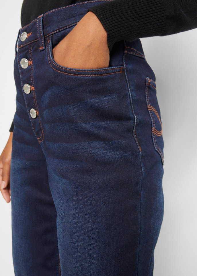 Thermojeans mit kuscheliger Innenseite, Mom Fit