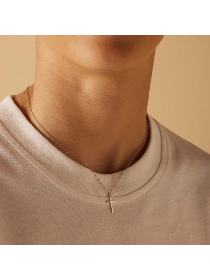 Lucardi 925 Silber Halskette  Kreuz günstig kaufen 45