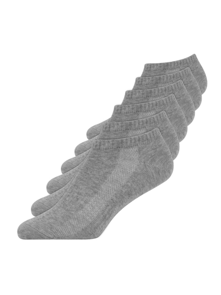 SNOCKS Sneaker Socken aus Bio-Baumwolle 6 Paar in Grau günstig kaufen