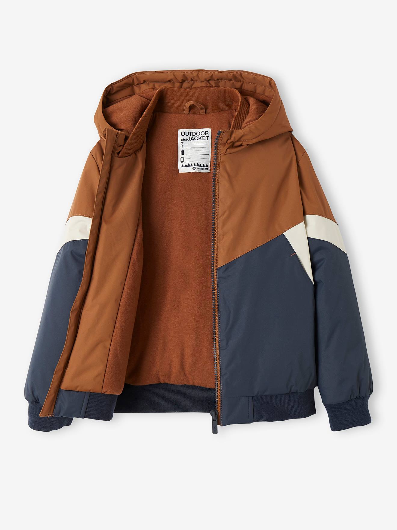 Blouson coupe-vent colorblock garçon colorblock chamois