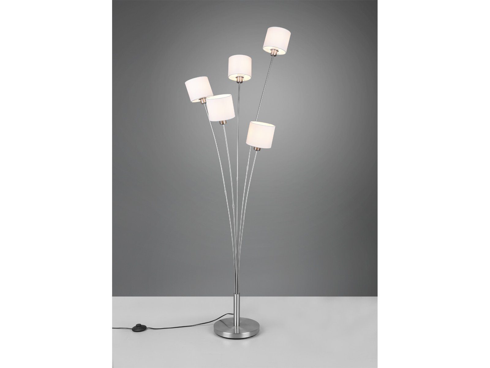 meineWunschleuchte LED Stehlampe, Dimmfunktion, LED wechselbar, Warmweiß, große ausgefallene moderne Designer-lampe dimmbar mehrflammig, H 163cm
