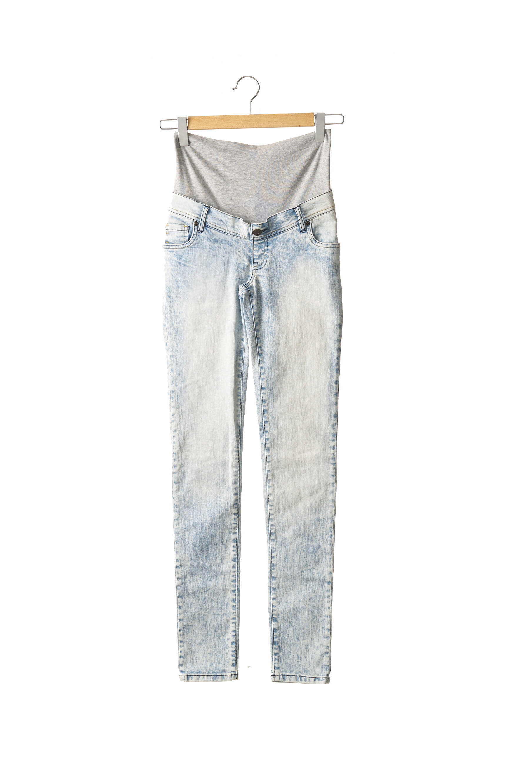 Love2wait Jeans Maternite Femme couleur bleu