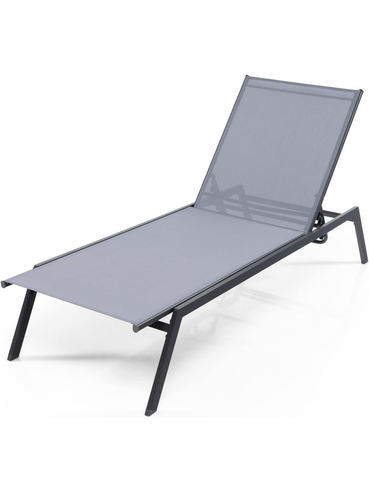 COSTWAY Sonnenliege 200 x 70 x 35 cm in Grau günstig kaufen onesize