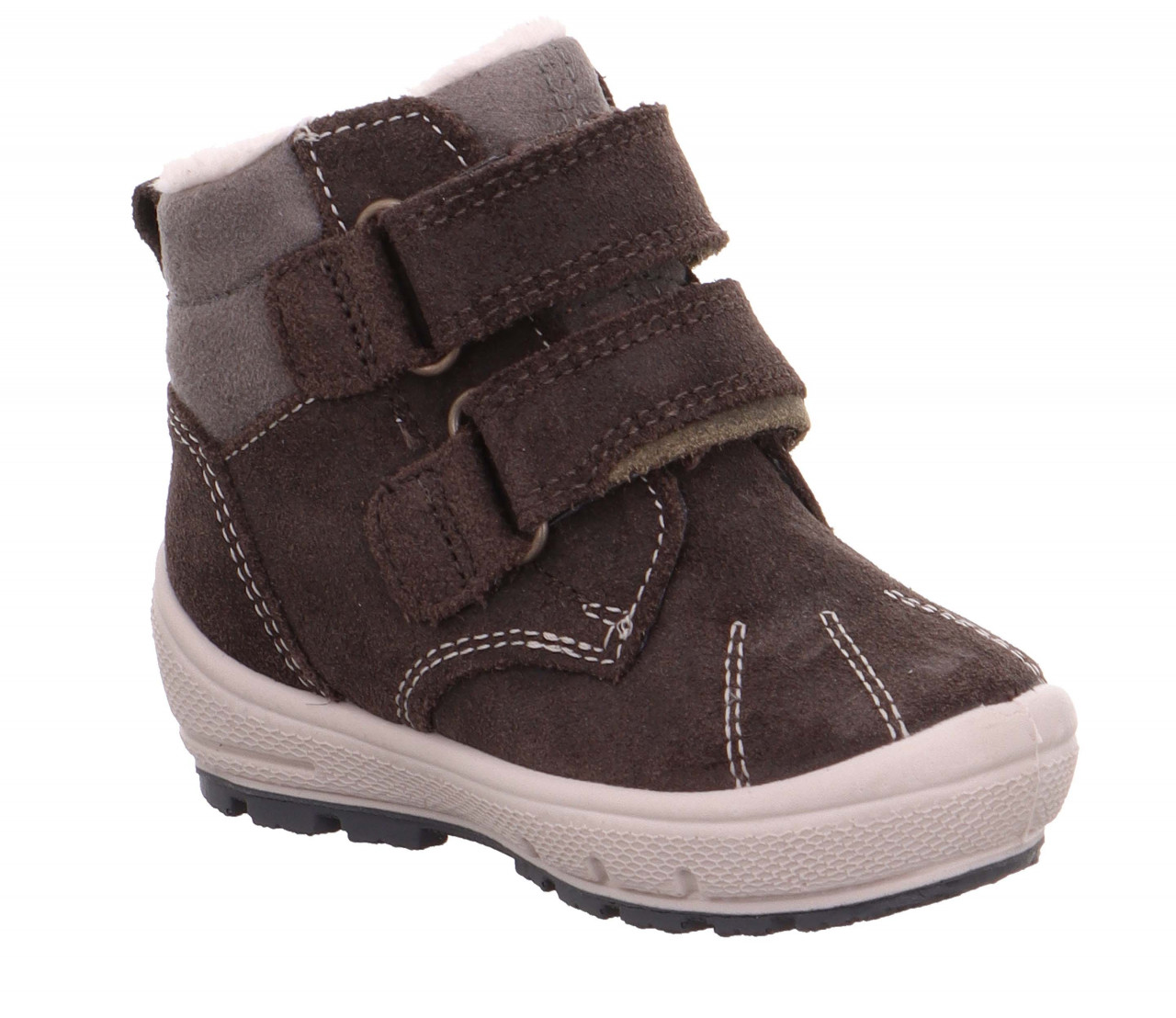 GROOVY - Braun/Grau Boots mit Klettverschluss