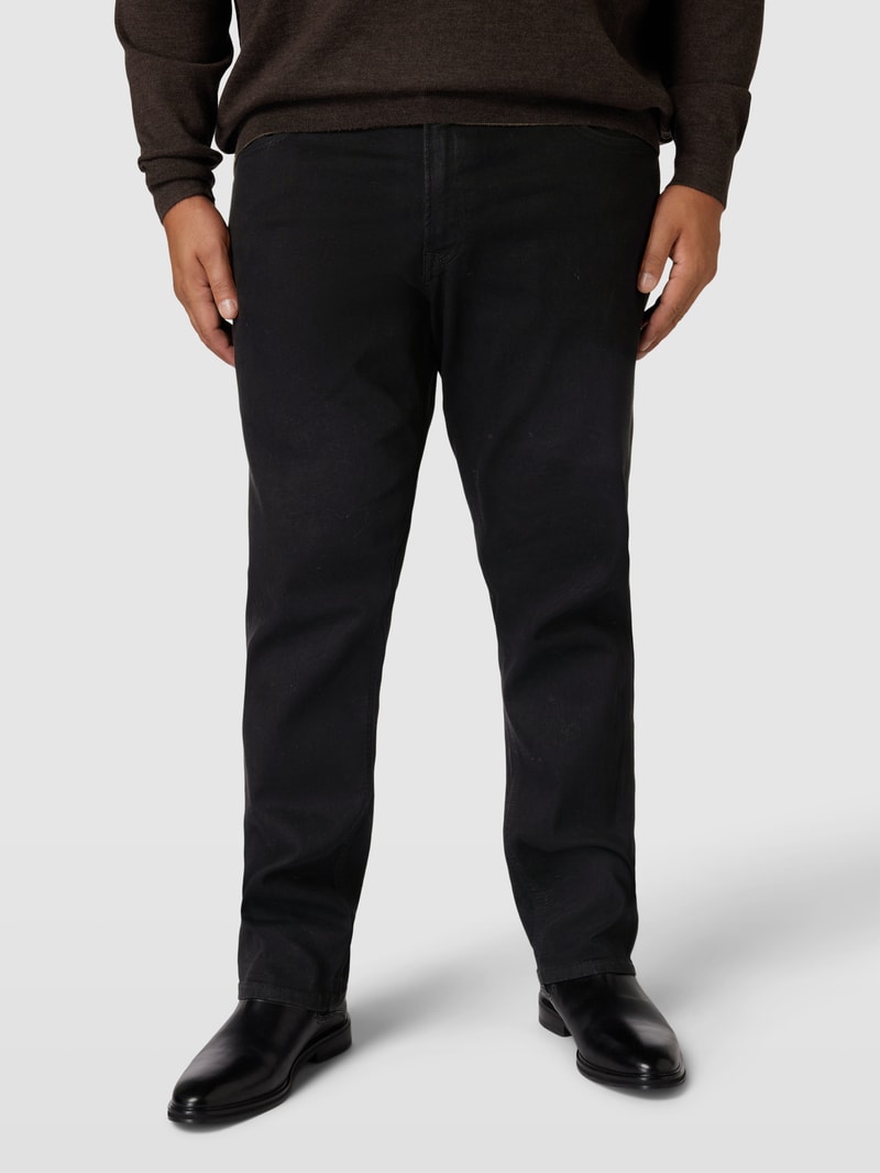 PLUS SIZE Jeans im 5-Pocket-Design Modell 'TIM' in schwarz