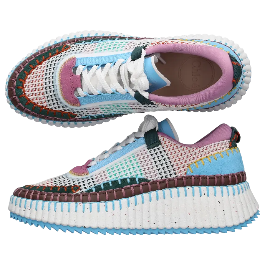 Chloé - Sneaker low NAMA Baumwolle - türkis