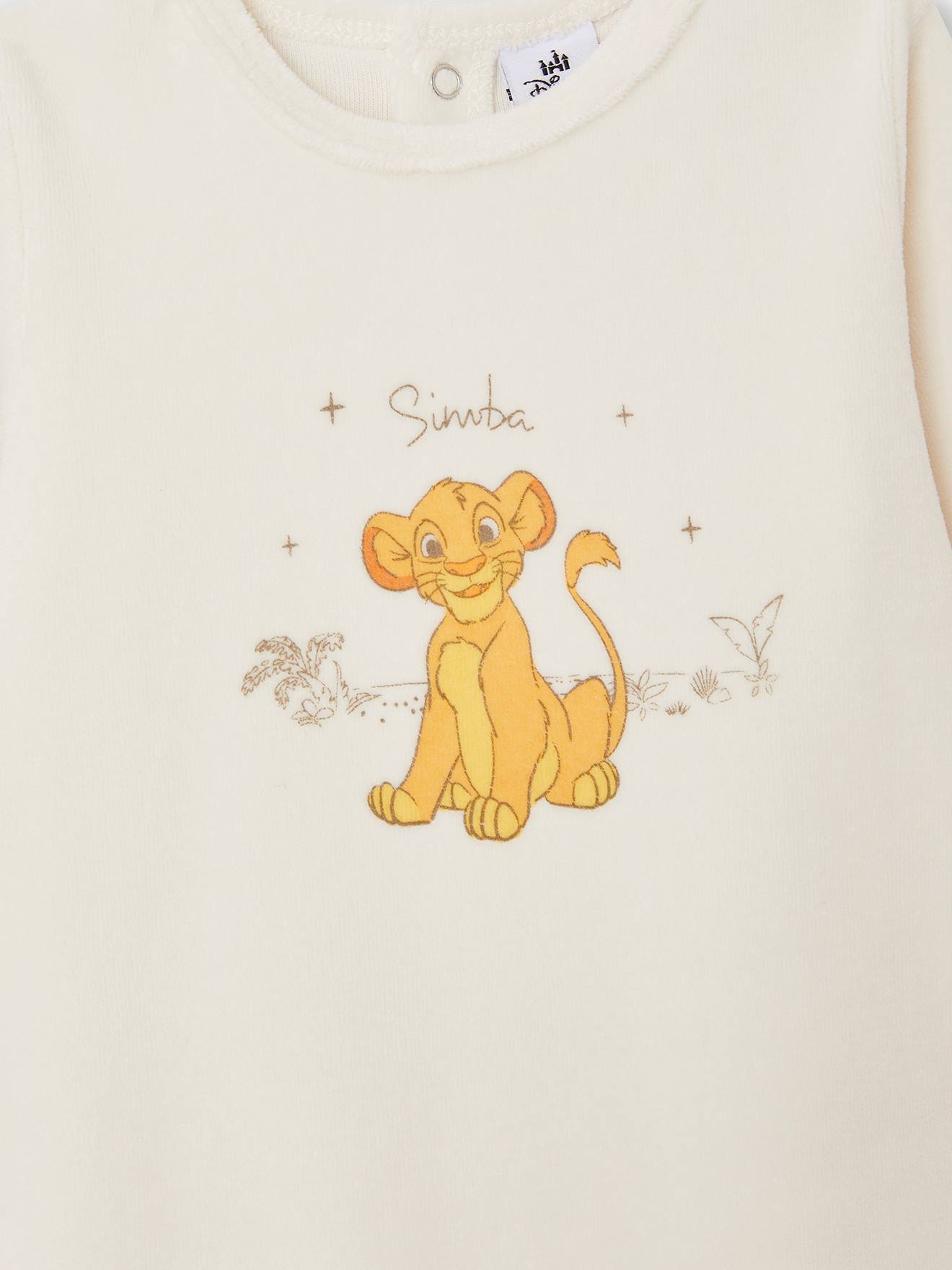 The Lion King Baby Samt-Strampler Disney KÖNIG DER LÖWEN - wollweiß