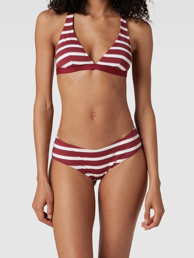 Bikini mit Streifenmuster Modell 'BRELA' in bordeaux rot