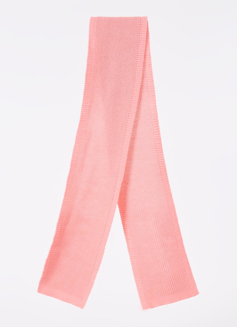 Eșarfă groasă din tricot merino Hvid Gustave, 140 x 20 cm