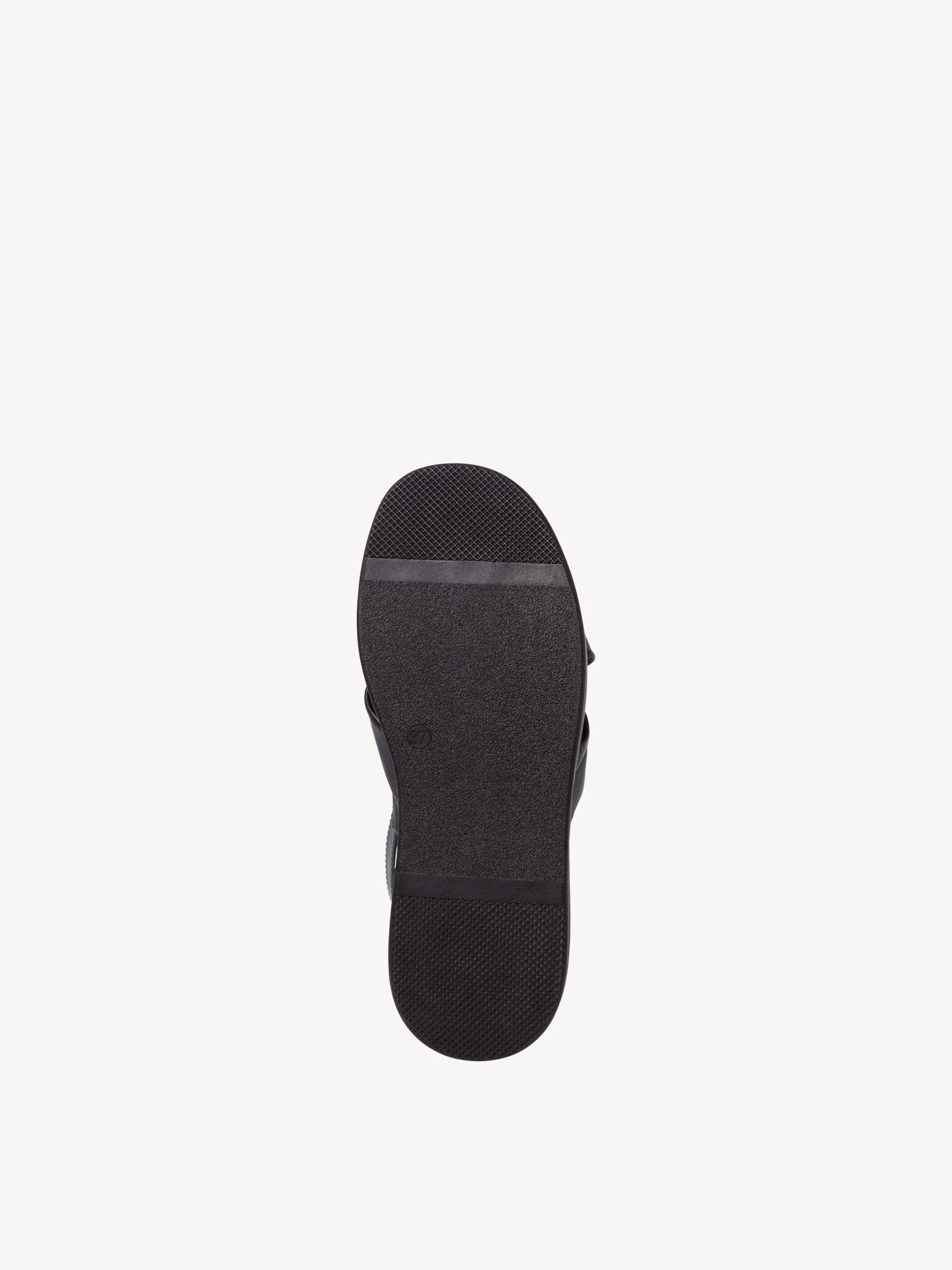 Sandale à talon en cuir - noir
