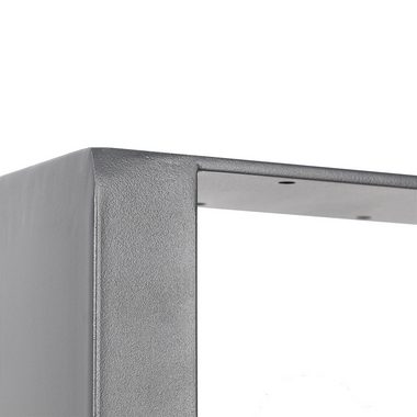 Melko Tischbein Tischbeine Tischgestell Tischkufen 2er-Set aus Stahl in Grau Möbelfuß Hairpin Leg Tischfüße Haarnadelbeine Esstisch Stützfuß Ständer Tischuntergestell HiFi Doppelt Lautsprecher Couchtisch Bankkufen Design Rechteck Industriedesign, lan