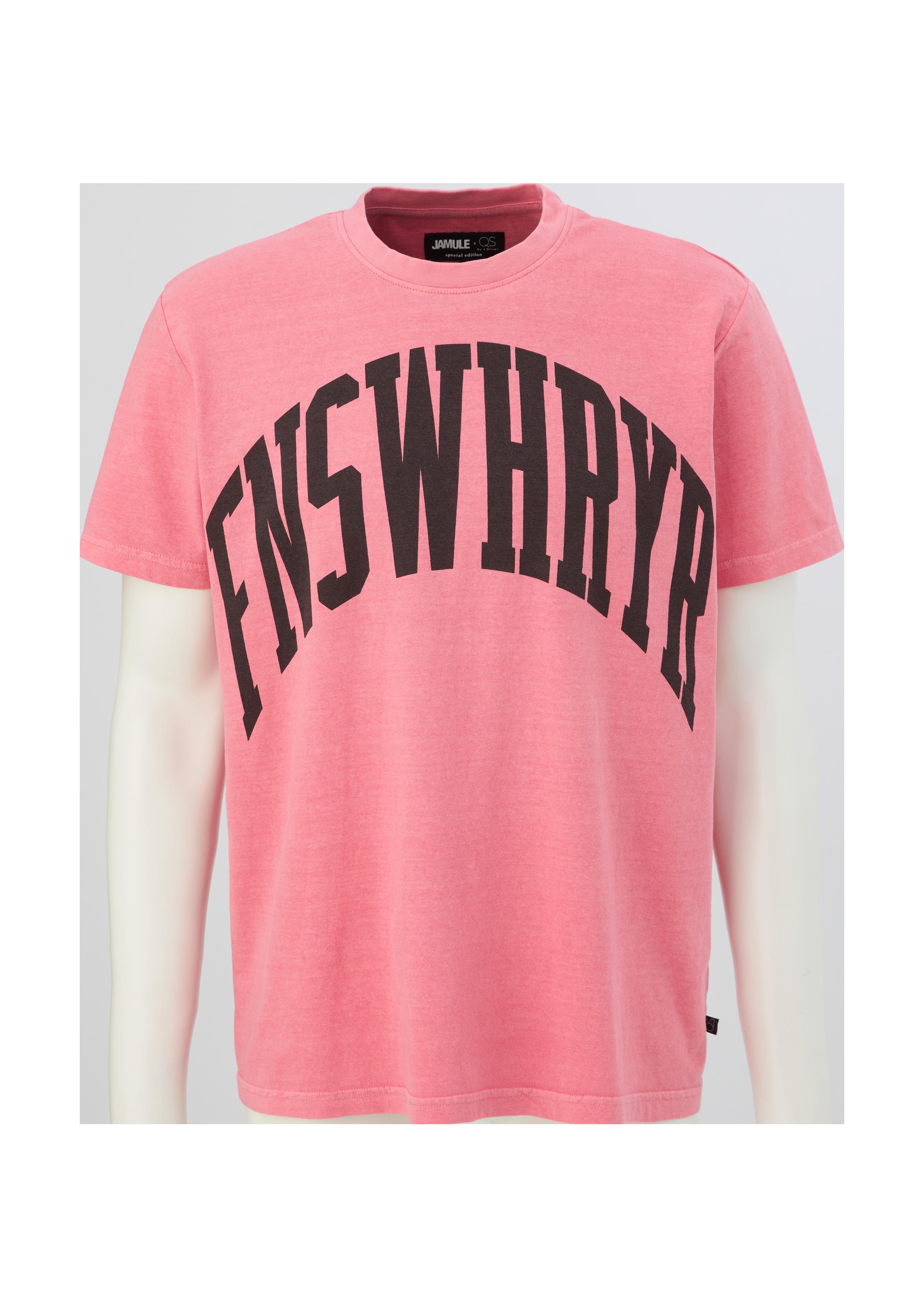 QS x JAMULE T-Shirt mit Schriftprint  2123505-42D0