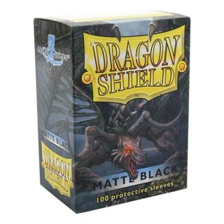 Schutzhüllen Dragon Shield Matte: Schwarz 63x88mm (100 Stück)