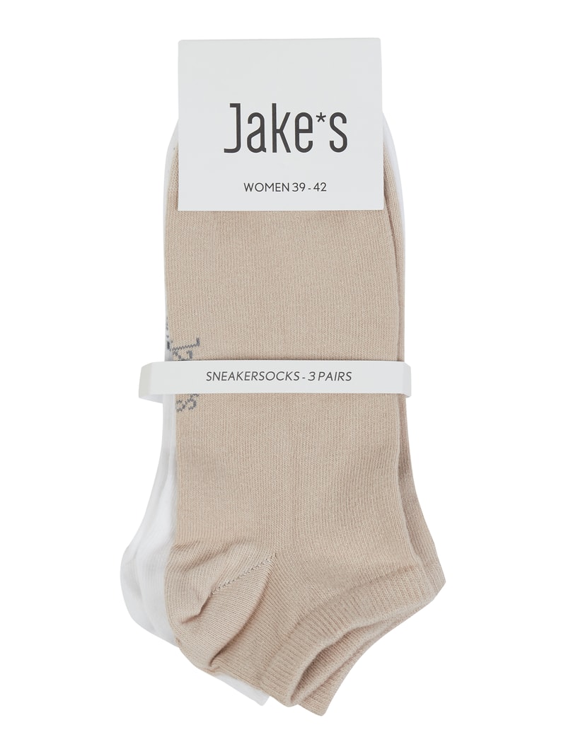 Sneakersocken mit Stretch-Anteil im 3er-Pack in weiß