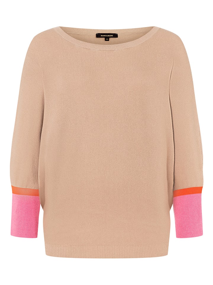 More & More Pullover in Beige/ Pink günstig kaufen