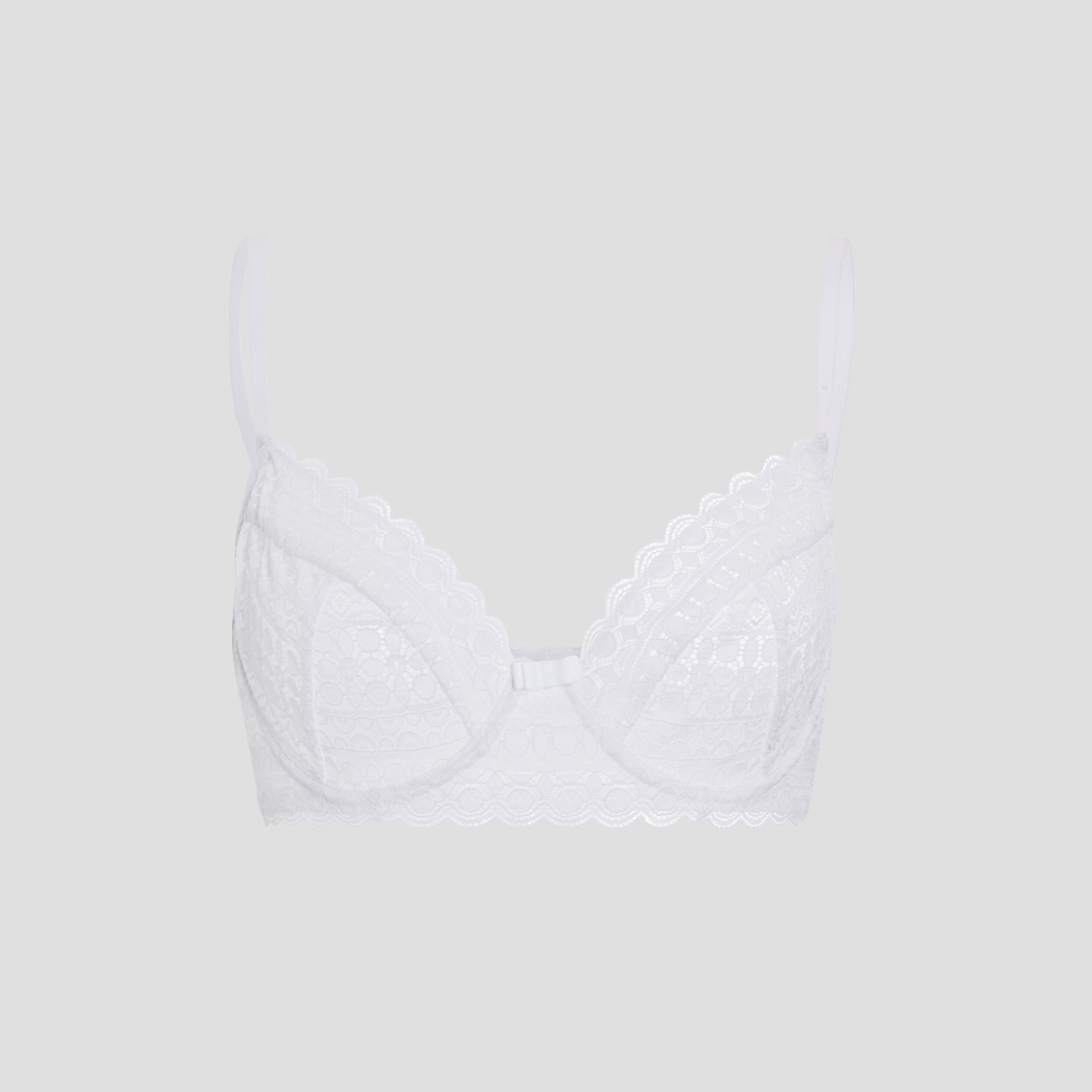 Soutien-gorge emboîtant en dentelle blanc femme | La Halle