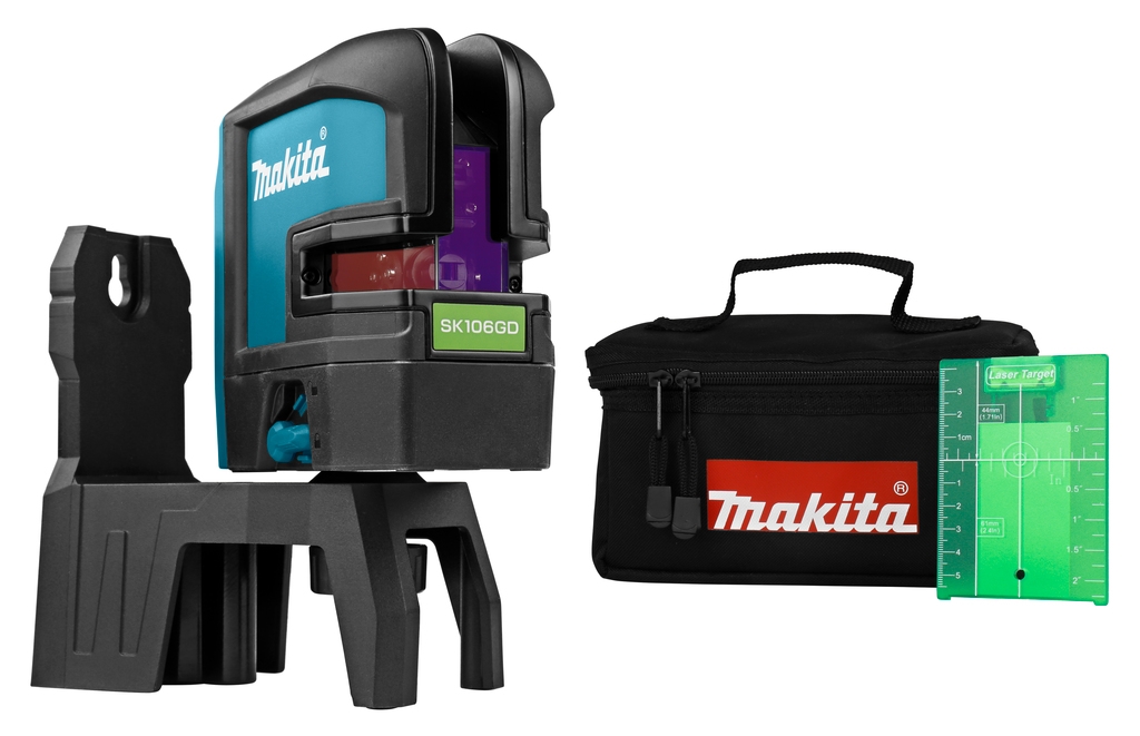 Makita SK106GDZ Samonivelirajući laserski nivelator s križnim linijama/točkama, zeleni, bez baterija i punjača