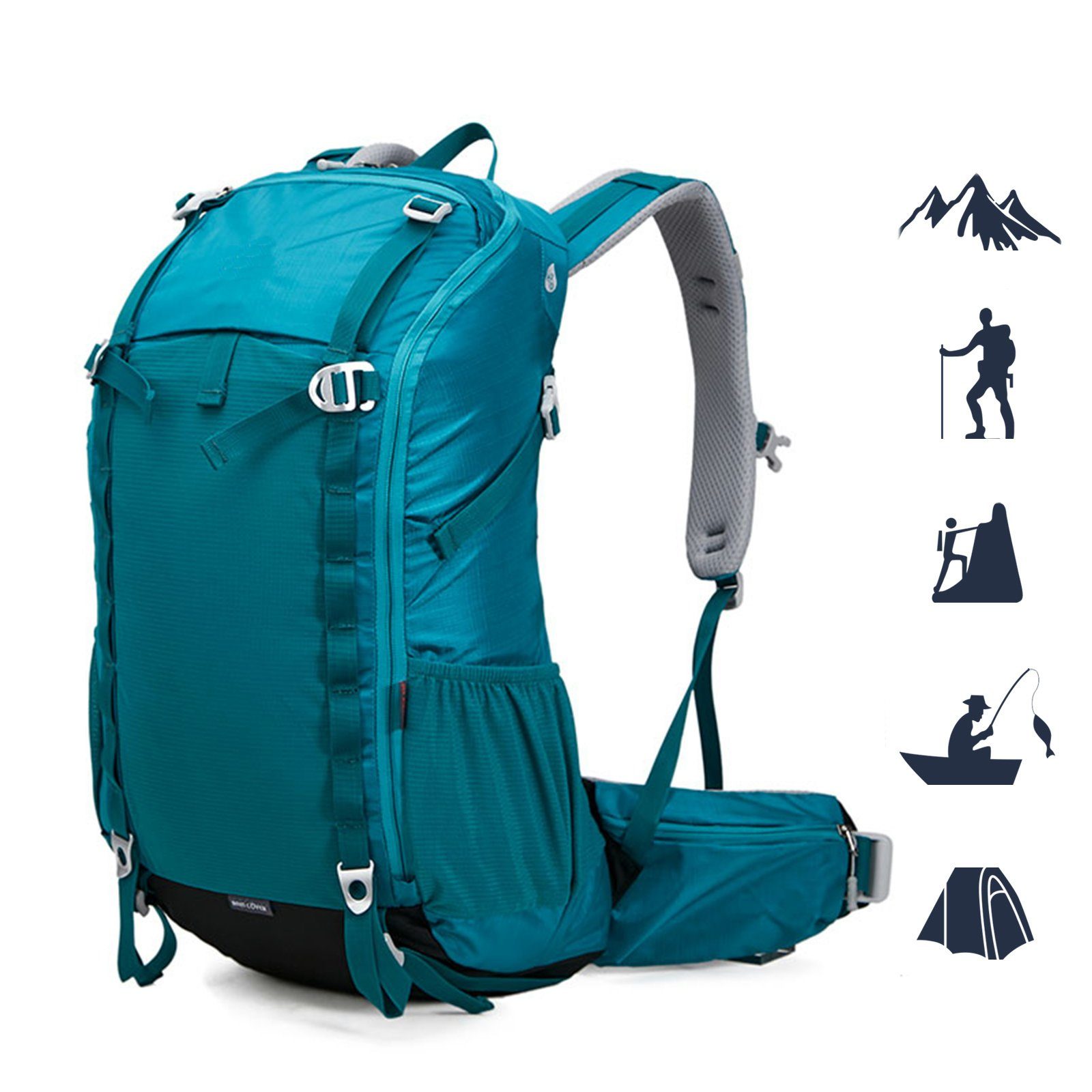 TAN.TOMI Wanderrucksack 40L Großer Wanderrucksack, Wasserdicht Multifunktionaler Daypack