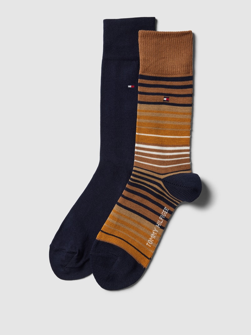 Socken mit Label-Details im 2er-Pack in beige