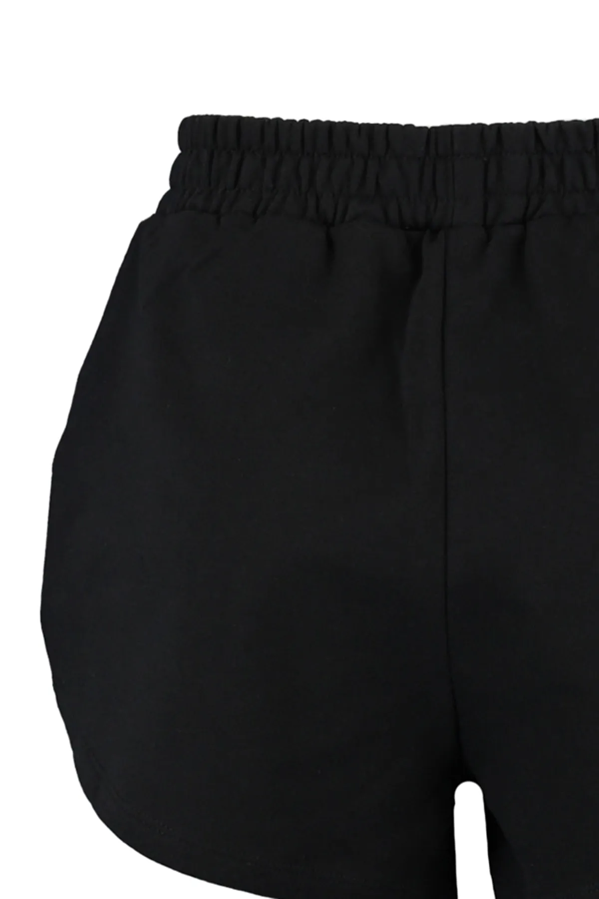 Trendyol Collection  Schwarze Stretch-Strickshorts mit hoher Taille TWOSS21SR0086