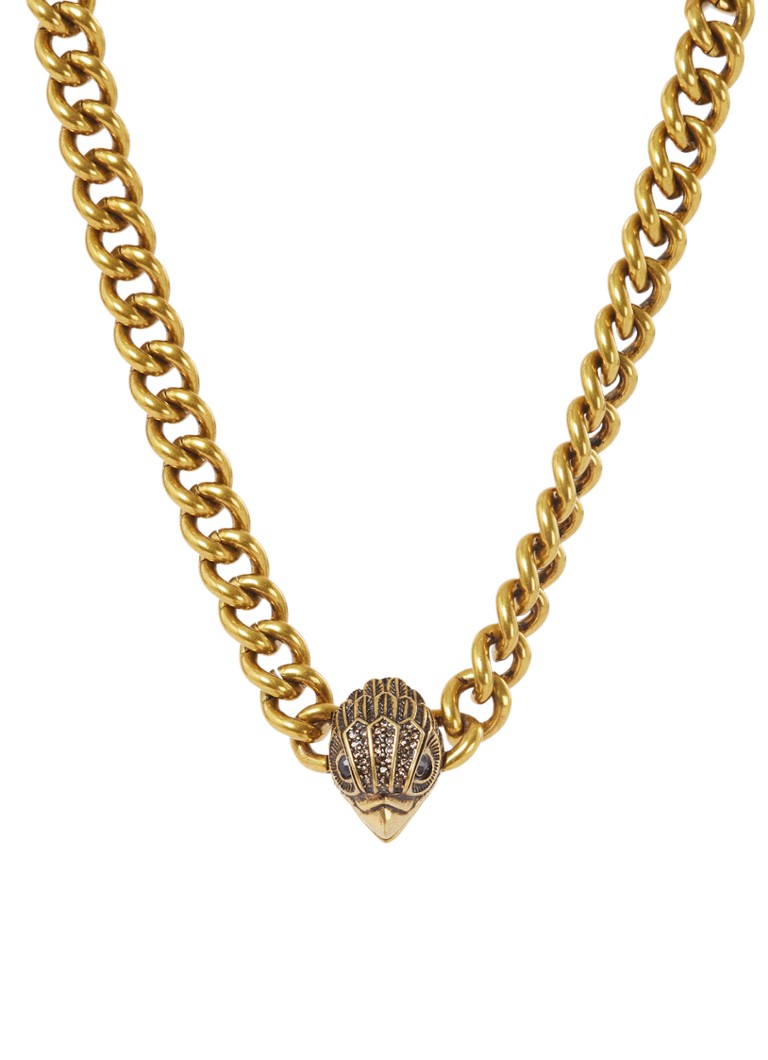 Collana a maglie a forma di aquila di Kurt Geiger con zirconi cubici