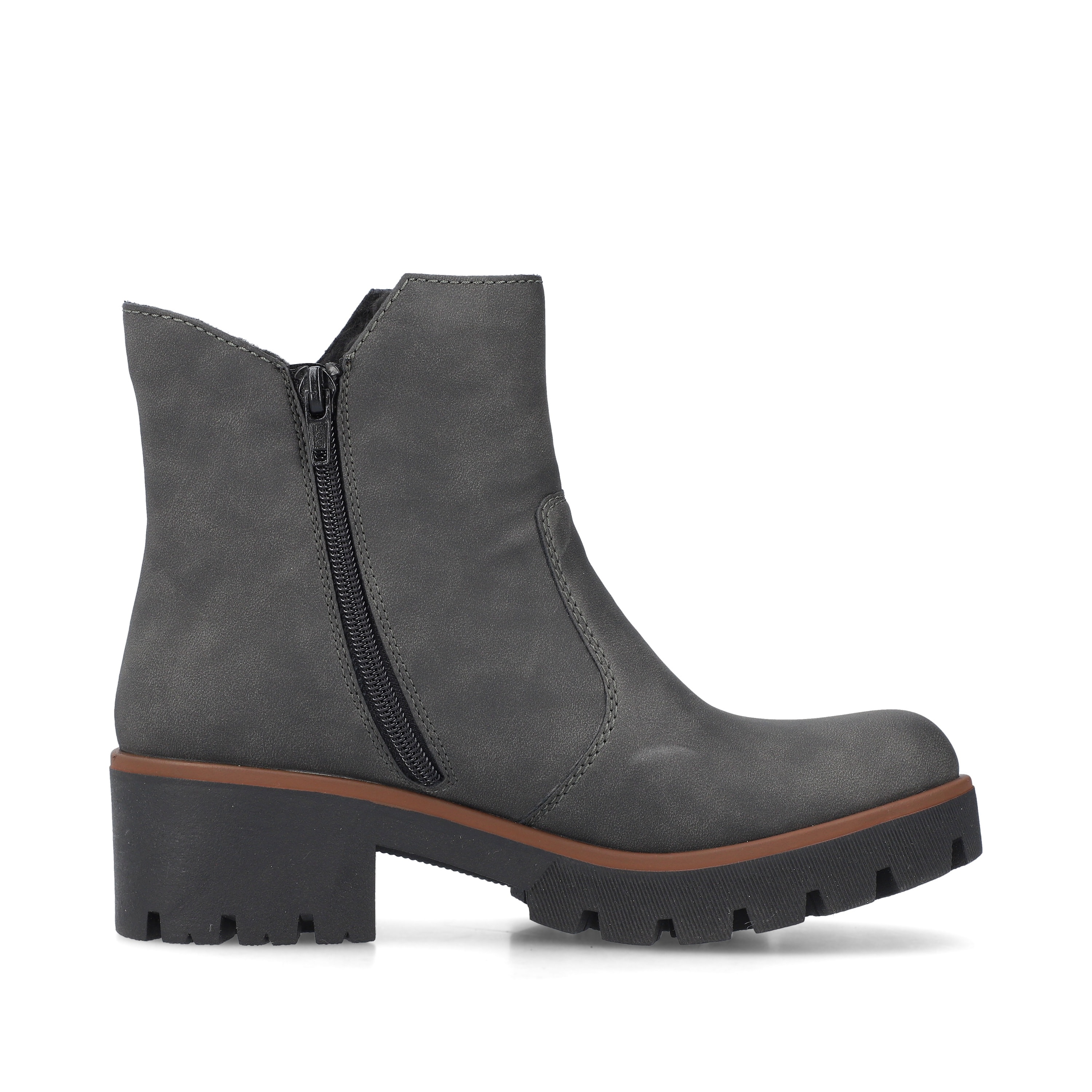 Rieker Damen Kurzstiefel braungrau