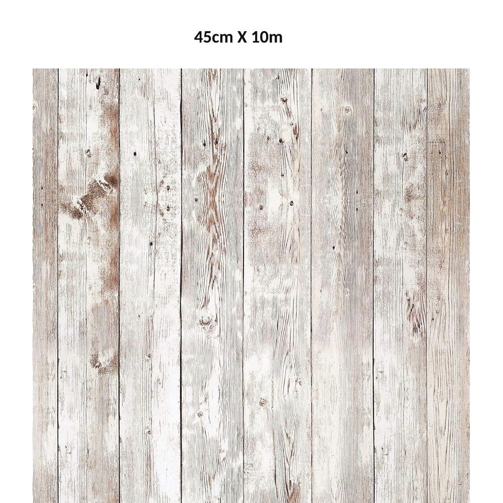 Melteine Mustertapete 45CMx10M Holztapete Selbstklebende Tapete Holzoptik Klebe Tapete