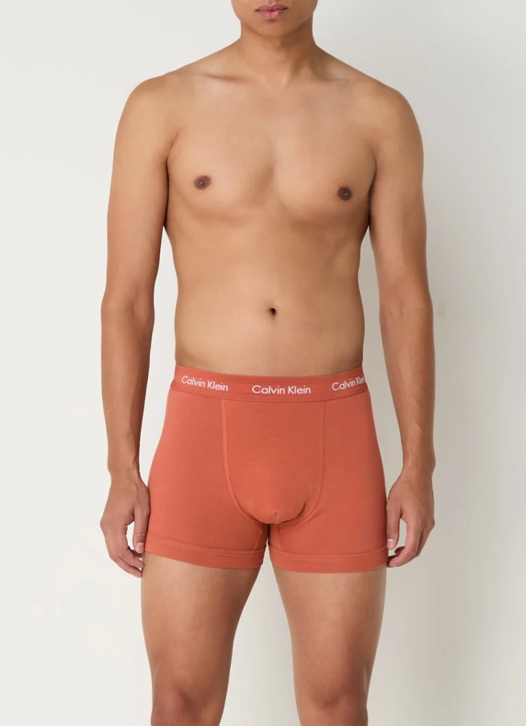 Calvin Klein Cotton Stretch boxer shorts with logo waistband in a 3-pack