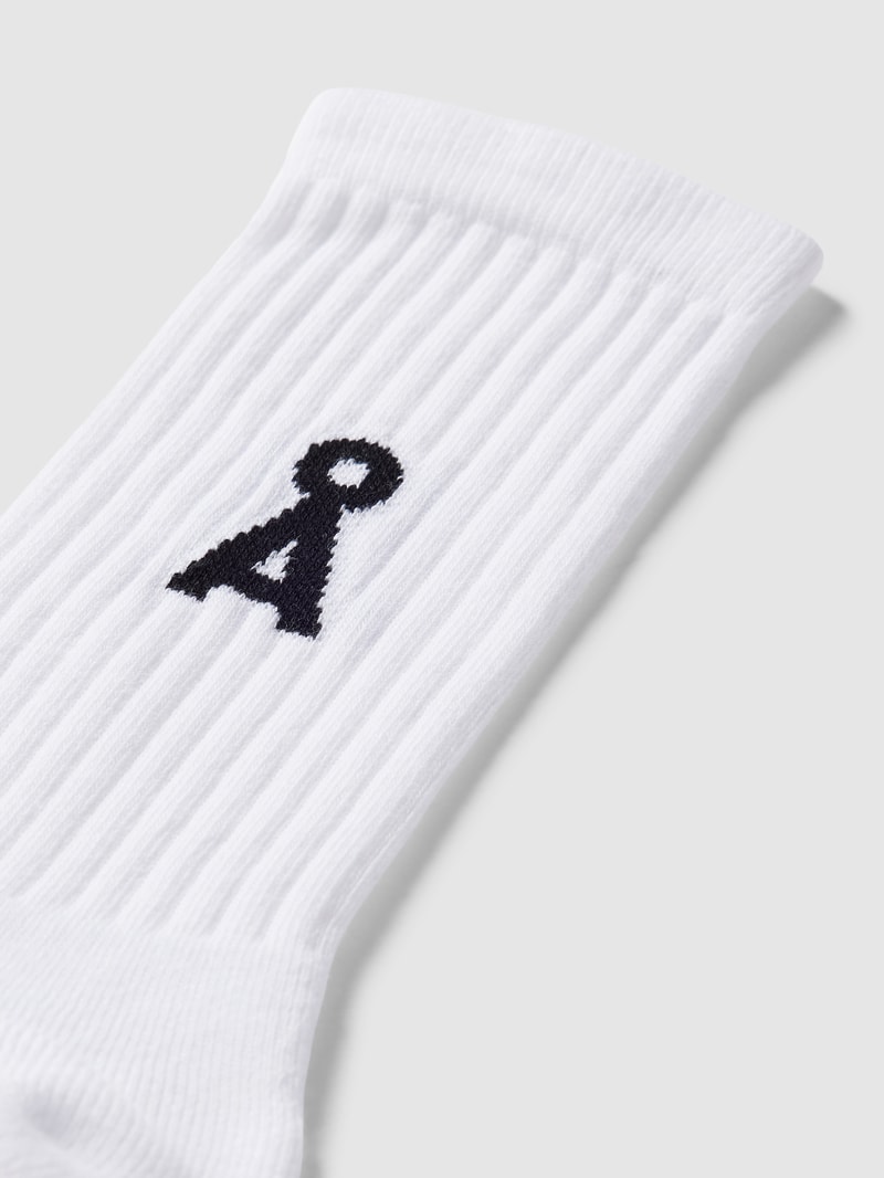 Socken mit Label-Detail Modell 'SAAMU' in weiß
