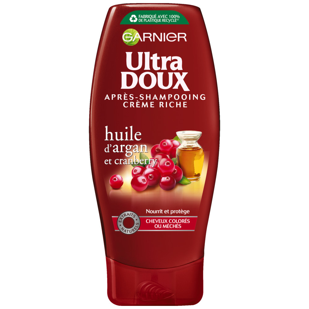 garnier Garnier Ultra Doux Après-Shampooing Couleur argan cranberry 250ml Après-shampooing à l'huile d'argan et de cranberry