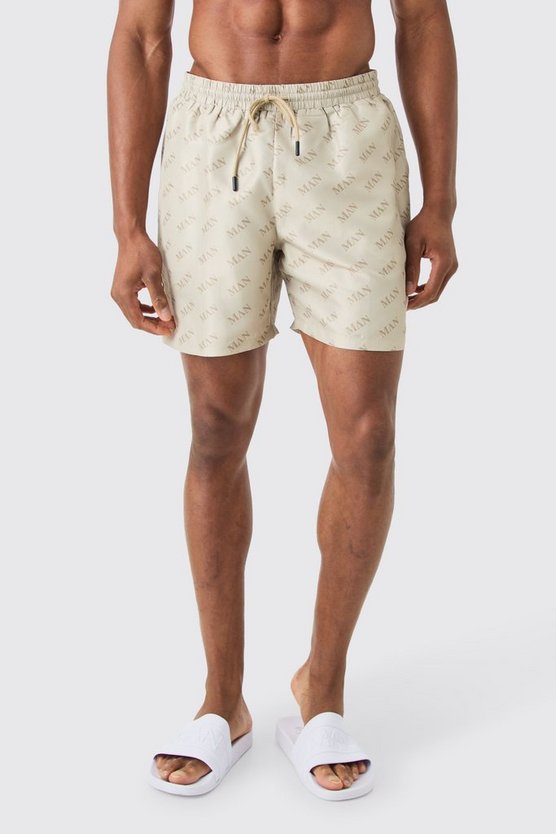 Mittellange Man Badehose