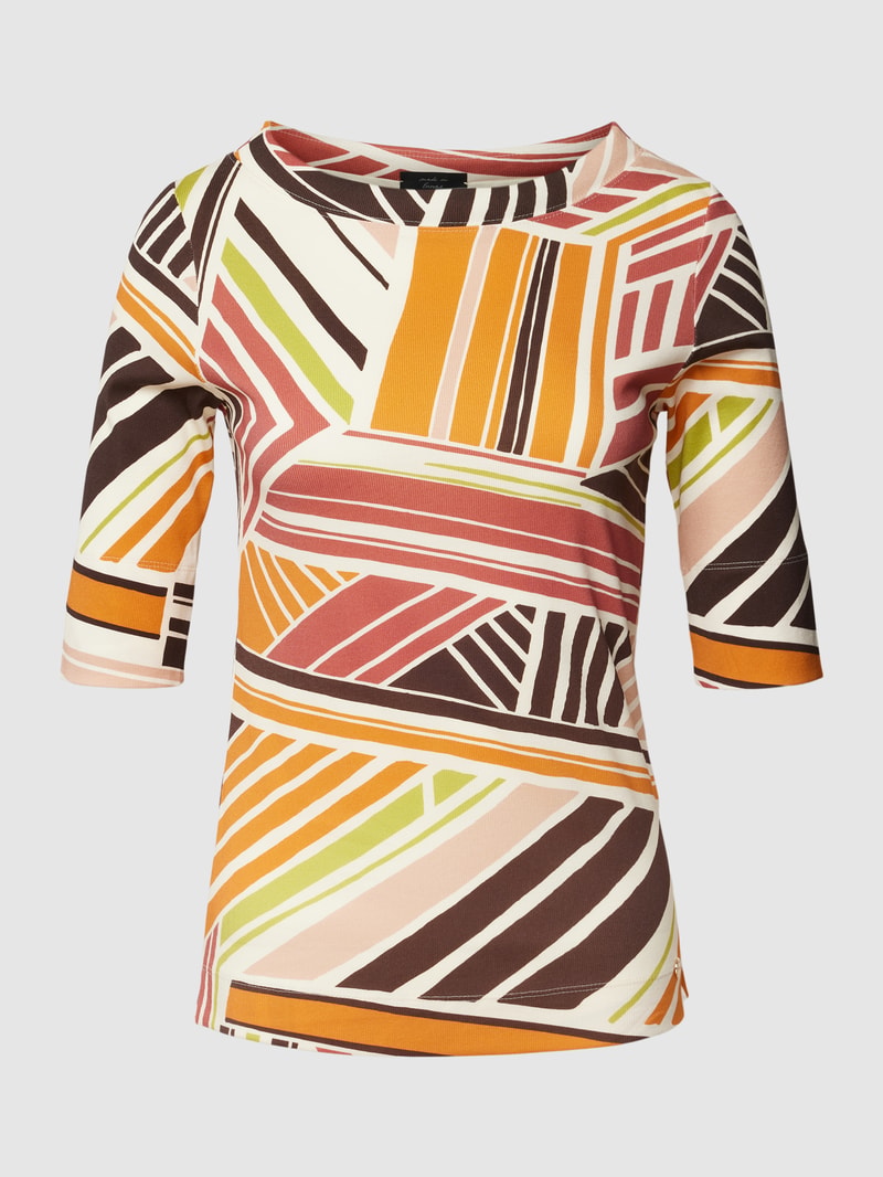 T-Shirt mit 1/2-Arm in rostrot