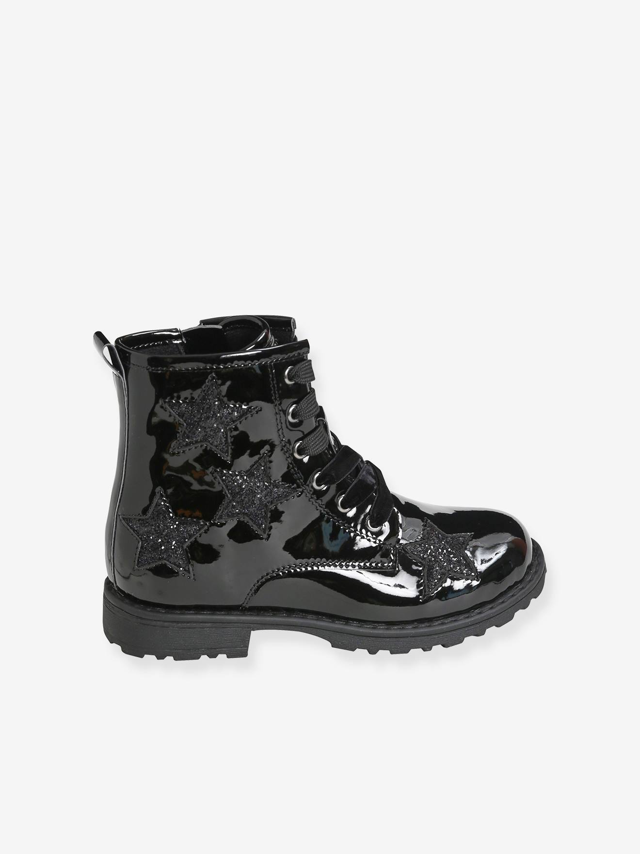 Vertbaudet Mädchen Schnürboots mit Reißverschluss - bronze