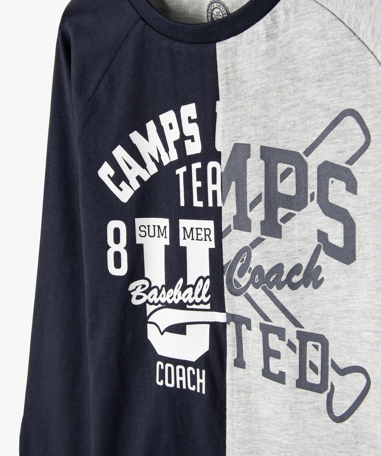 Tee-shirt Garçon bicolore avec inscription — Camps United bleu | GEMO