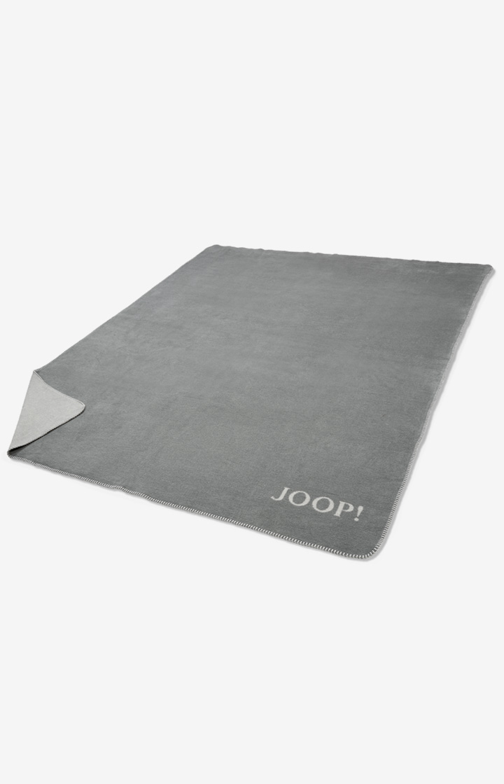 Wohndecke Uni-Doubleface, Silber-Grau