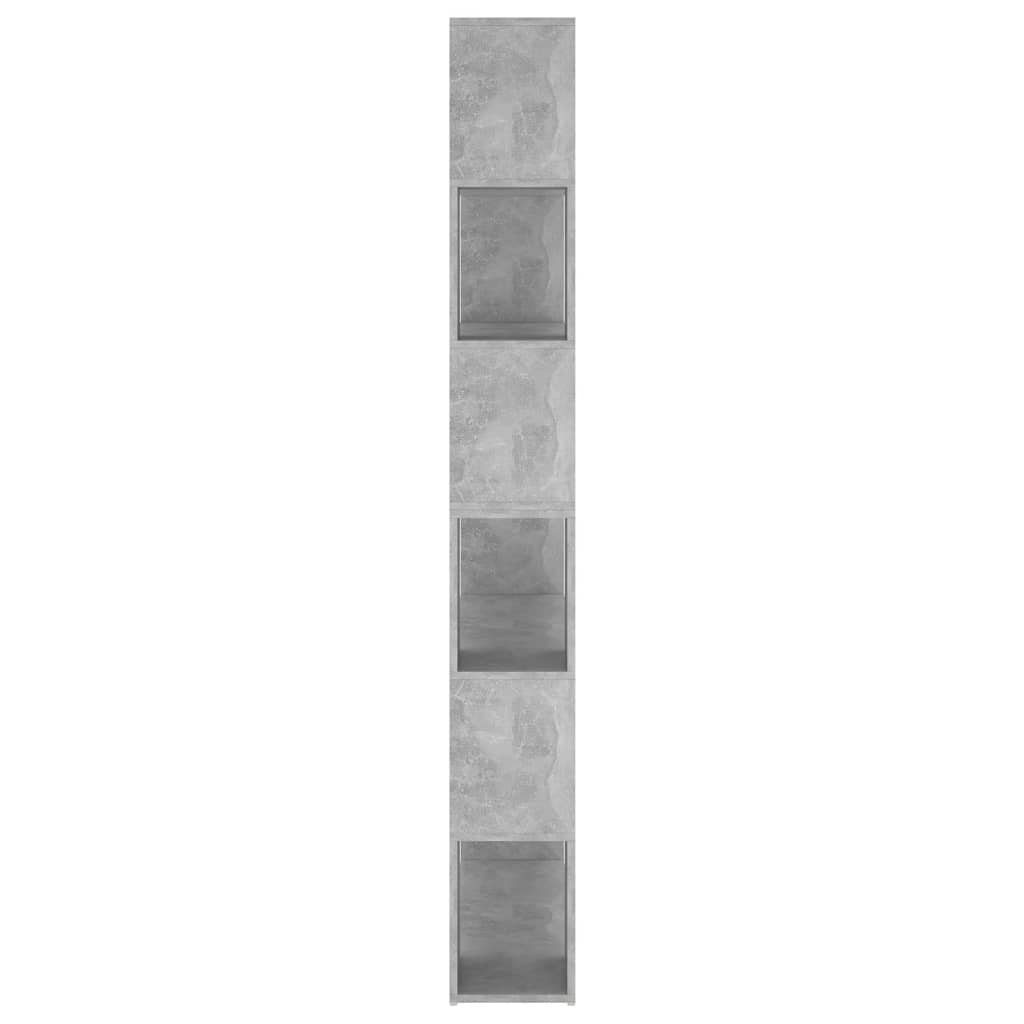 vidaXL Bücherregal Bücherregal Raumteiler Betongrau 100x24x188 cm, 1-tlg.
