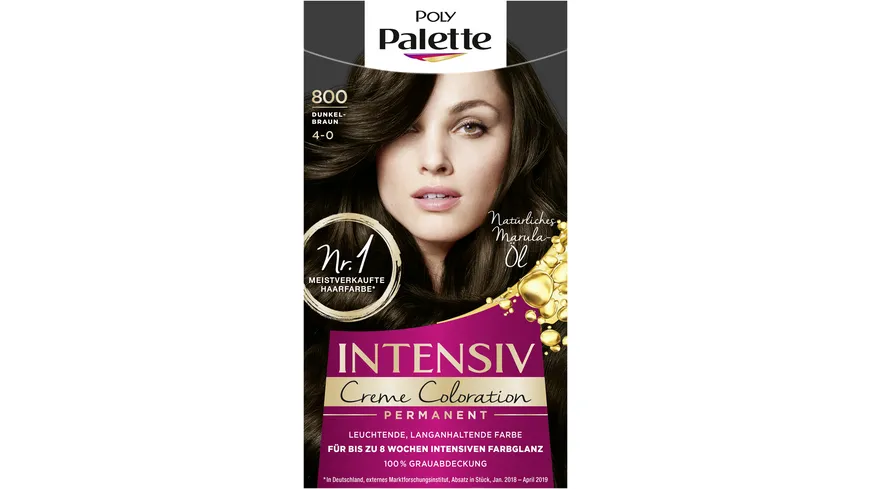 POLY PALETTE Intensiv Creme Coloration 800 - dunkelbraun