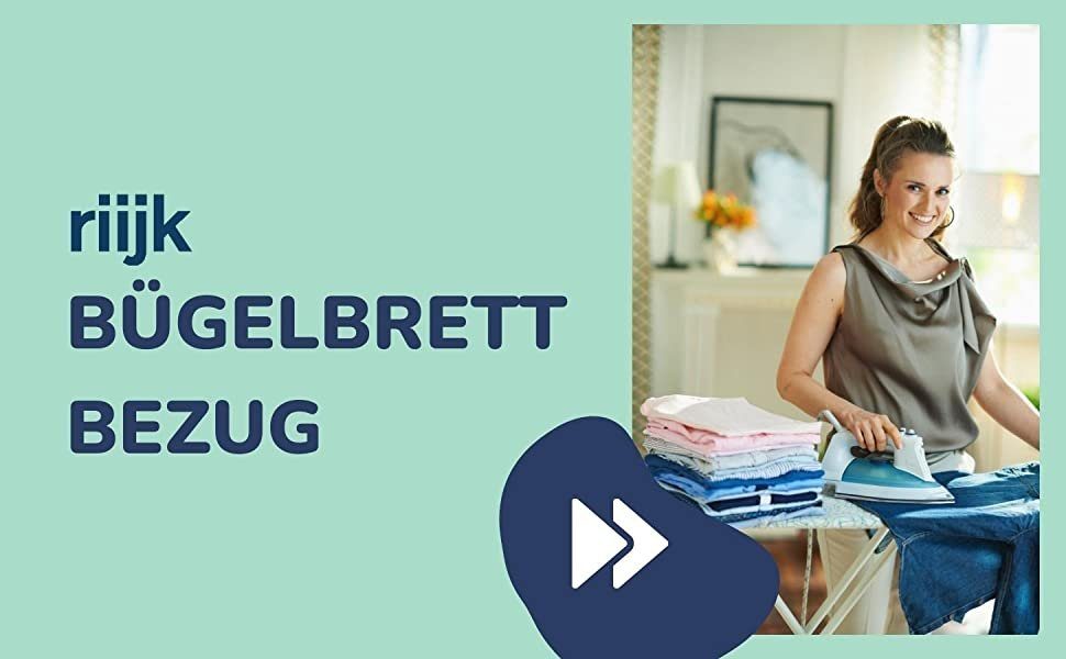 riijk Bügelbrettbezug Bügeltischbezug, Zubehör für universal passend bis 125cm Länge und 45cm Breite, universal passend