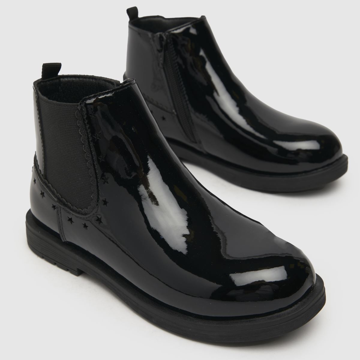 Schuh svarta eleganta juniorstövlar för flickor