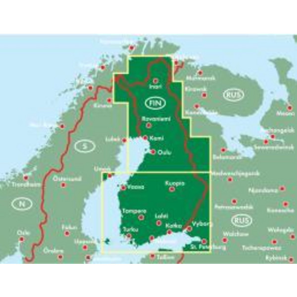 Finnland 1 : 500 000 - Straßenkarte