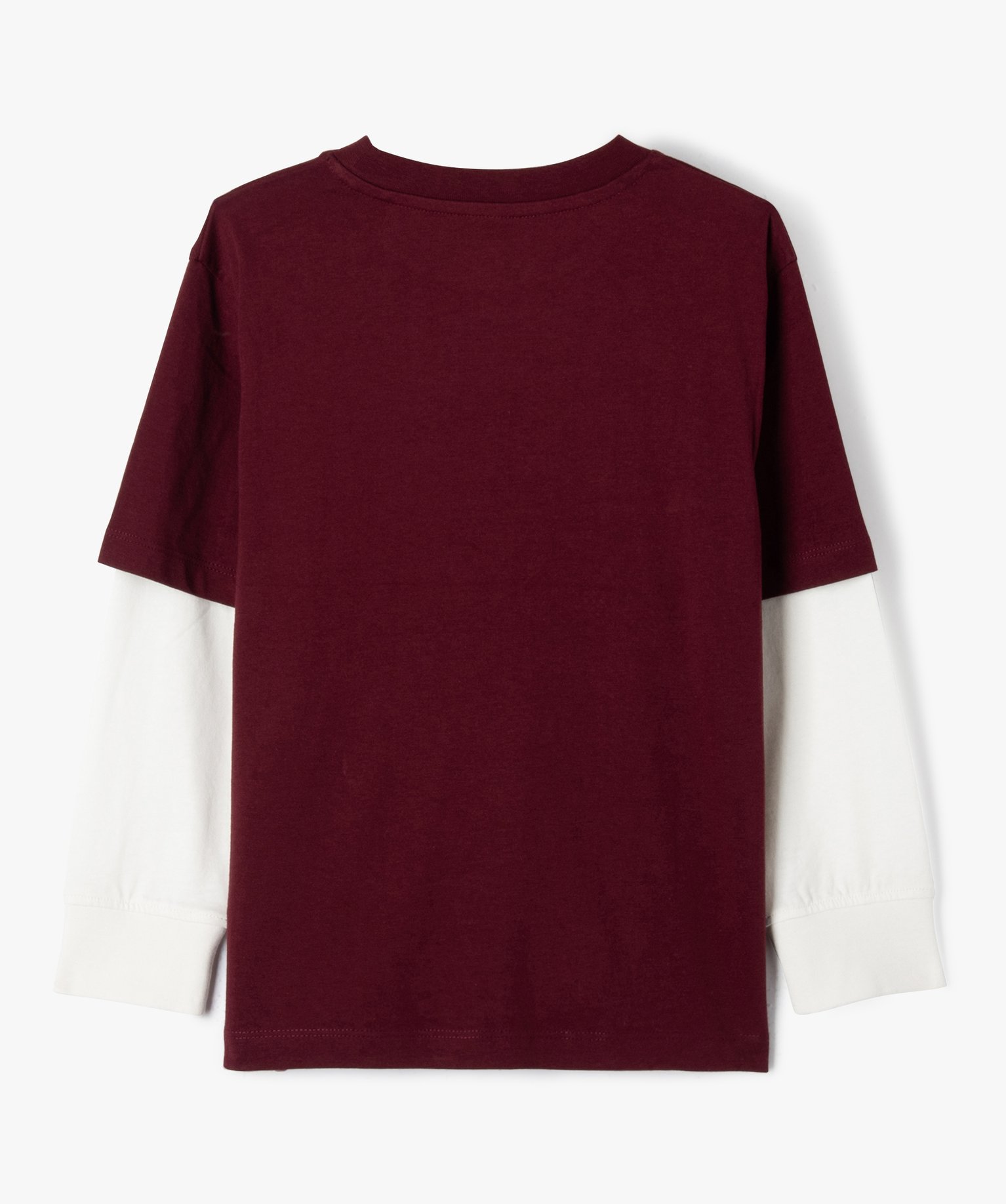 Tee-shirt à manches longues effet 2 en 1 Garçon - Camps Un... rouge fonce | GEMO