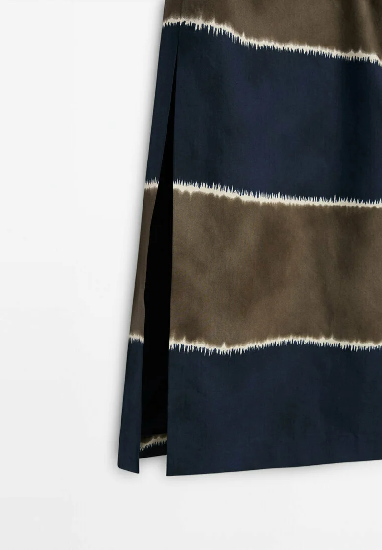 Massimo Dutti RAYAS DOBLE TONO - Falda Lápiz