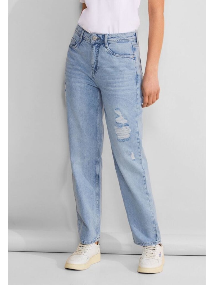 Street One Jeans in light blue destroyed günstig kaufen