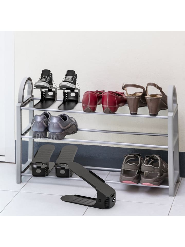 Intirilife 10x Schuhstapler in Schwarz günstig kaufen onesize