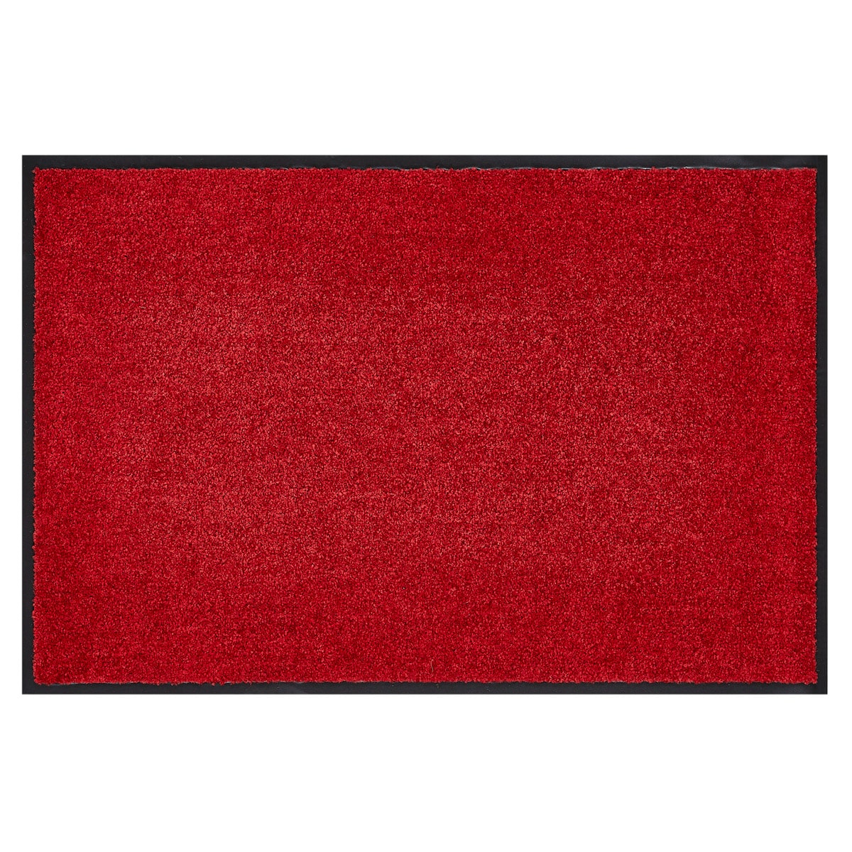 HOMCOM Fußmatte waschbar Gummiumrandung rutschfest Rot 120 x 90 x 0,7 cm