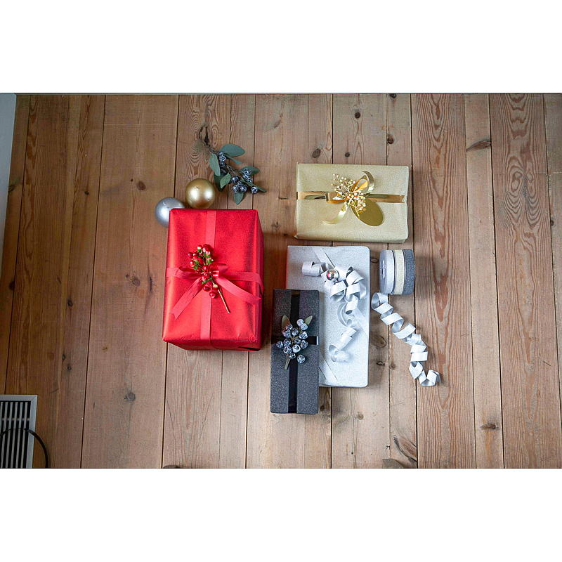 Home Julepapir 2 m x 70 cm, glitter