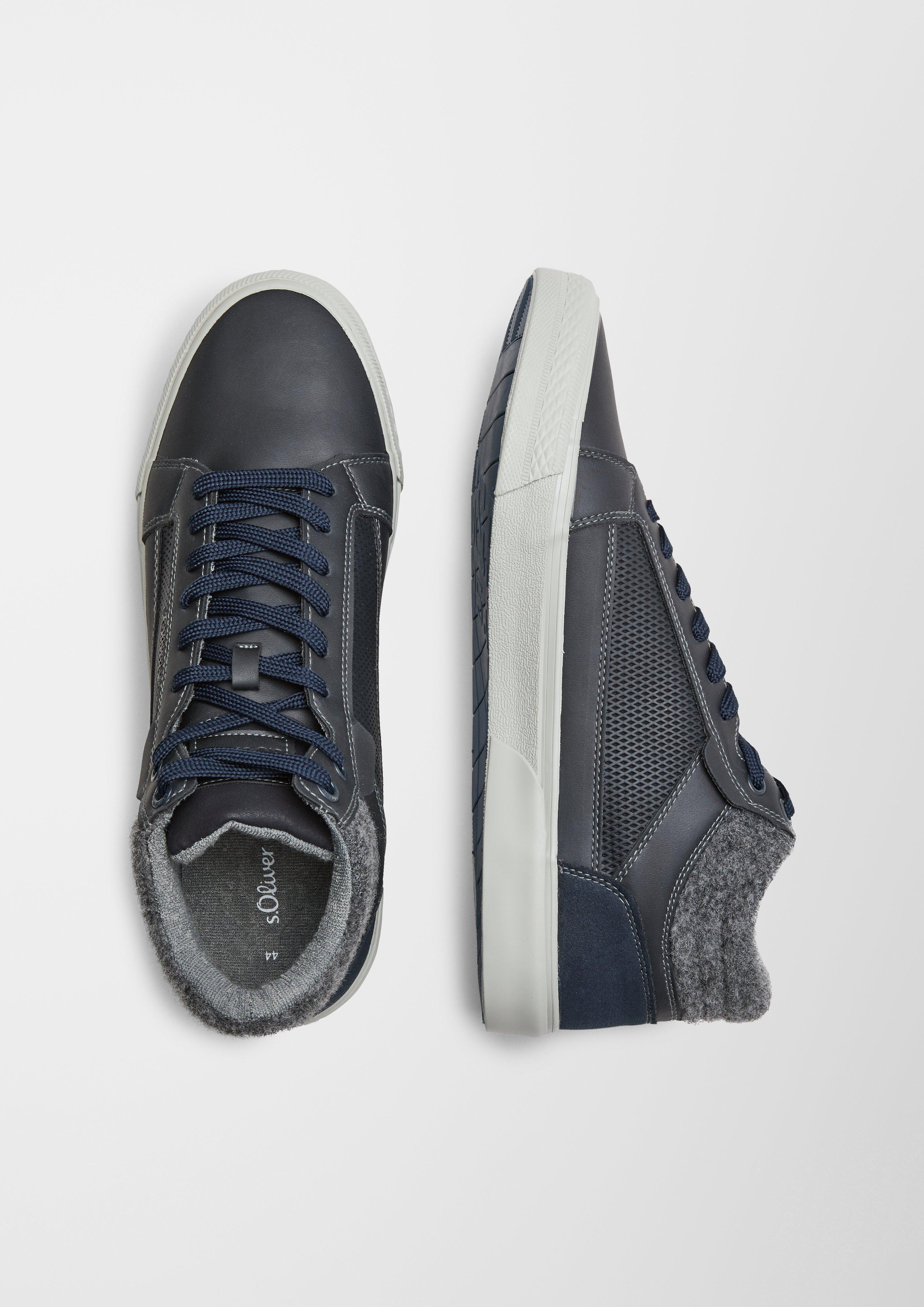 High Sneaker im Materialmix  6006436-805
