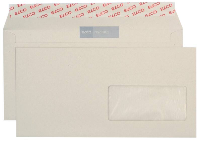 Elco Sycling Briefumschläge Mit Fenster C6/5 229 (B) x 114 (H) mm Abziehstreifen Grau 100 g/m² 500 Stück