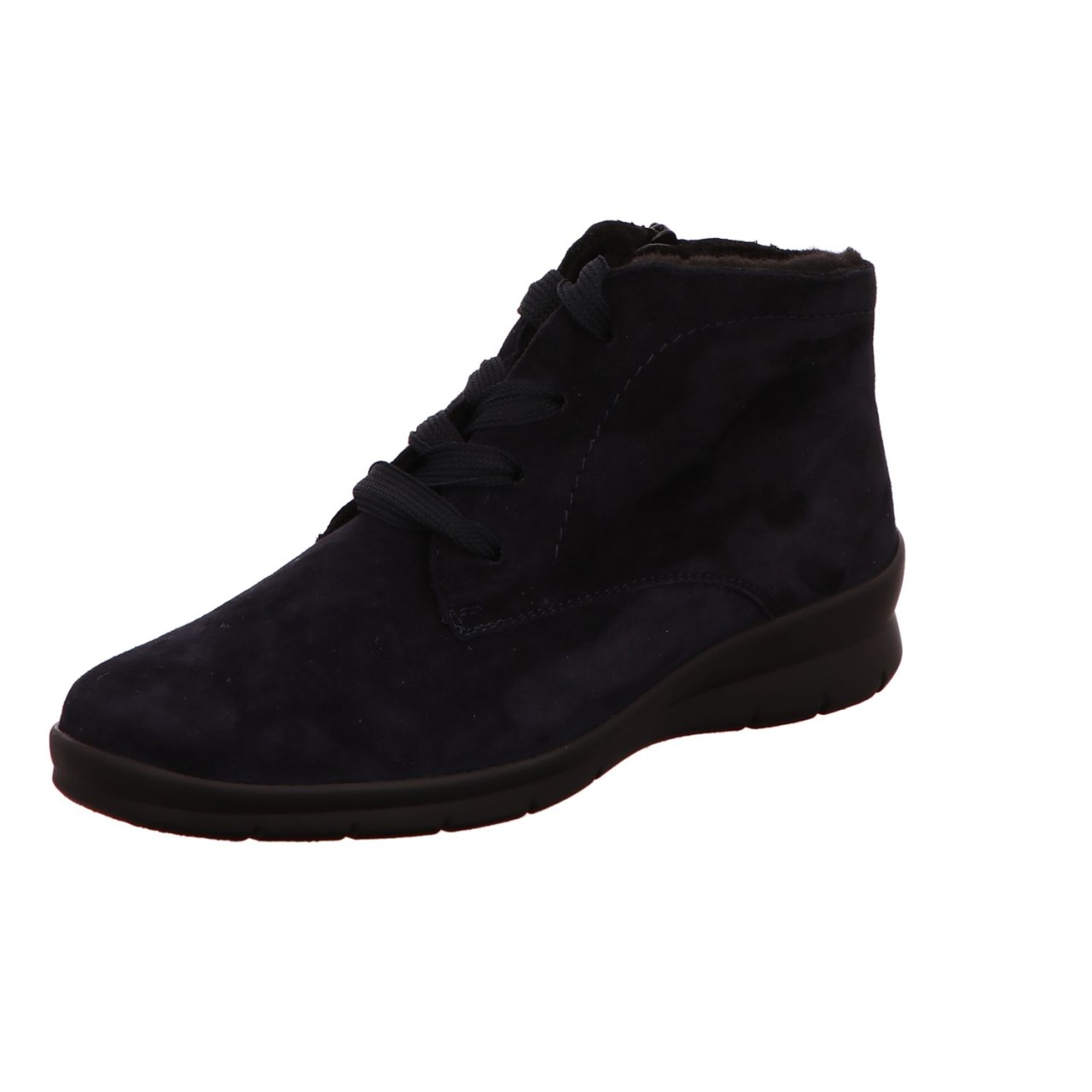 SEMLER Stiefeletten blau Xenia midnightblue Samt-Chevro