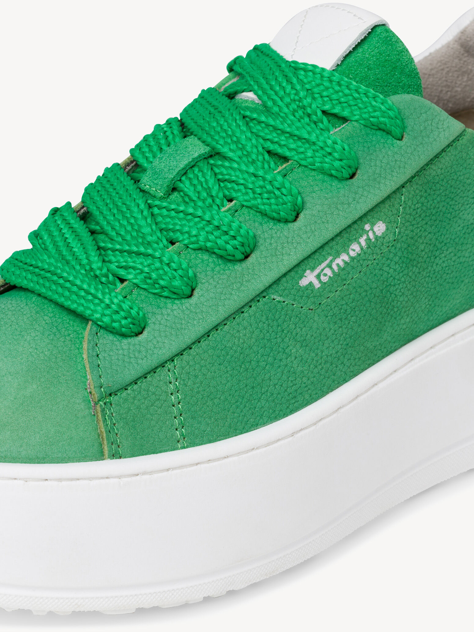 Basket en cuir - vert
